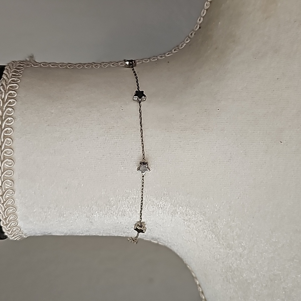 Silver Star Choker Necklace 12 Inches Box B/18